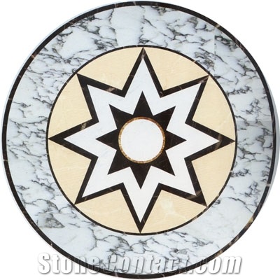 Mosaic Flooring Pattern, Square Mosaic Medallion, Waterjet Medallions,Marble Mosaic Medallion, Art Marble Flooring,Multicolor Mesh Mounted Mosaic,Indoor Decoration,China Home Decor Medallion