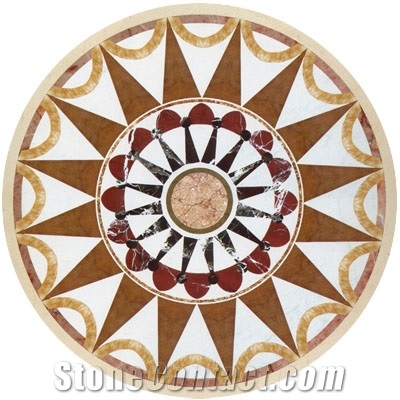 Mosaic Flooring Pattern, Square Mosaic Medallion, Waterjet Medallions,Marble Mosaic Medallion, Art Marble Flooring,Multicolor Mesh Mounted Mosaic,Indoor Decoration,China Home Decor Medallion