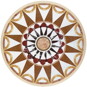 Mosaic Flooring Pattern, Square Mosaic Medallion, Waterjet Medallions,Marble Mosaic Medallion, Art Marble Flooring,Multicolor Mesh Mounted Mosaic,Indoor Decoration,China Home Decor Medallion