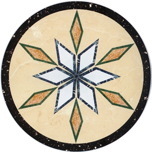 Mosaic Flooring Pattern, Square Mosaic Medallion, Waterjet Medallions,Marble Mosaic Medallion, Art Marble Flooring,Multicolor Mesh Mounted Mosaic,Indoor Decoration,China Home Decor Medallion