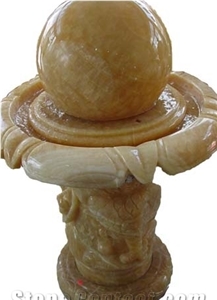Onxy Stone Fountain,Onxy Ball Fountain,Beige&Yellow Marble Fountains,Garden Fountains,Exterior Stone Fountains,China Beige Stone Fountains,Water Features,Good Quality Fountains