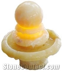 Onxy Stone Fountain,Onxy Ball Fountain,Beige&Yellow Marble Fountains,Garden Fountains,Exterior Stone Fountains,China Beige Stone Fountains,Water Features,Good Quality Fountains