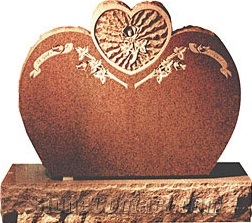Red Heart Tomstone&Monuments,American Heart Tombstone, Suclptured Tombstone,Polished Red Monument&Tombstone,Red Stone Monument,China Granite Stone Tombstone,China Red Granite Monument & Tombstone