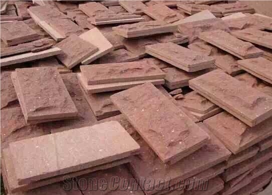 Red Mushroom Stone Cladding,Mushroomstone Panles,Red Mushroom Wall Cladding,China Mushrrom Stone Tiles,Natural Mushroom Wall Panlels