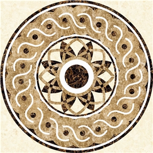 Round Flooring Pattern, Square Medallion, Waterjet Medallions,Marble Medallion, Art Marble Flooring,Multicolor Mesh Mounted Medallion Pattern ,Indoor Decoration,China Home Decor Medallion
