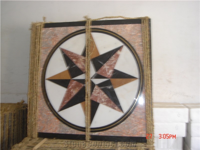 Round Flooring Pattern, Square Medallion, Waterjet Medallions,Marble Medallion, Art Marble Flooring,Multicolor Mesh Mounted Medallion Pattern ,Indoor Decoration,China Home Decor Medallion