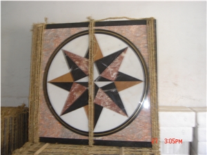 Round Flooring Pattern, Square Medallion, Waterjet Medallions,Marble Medallion, Art Marble Flooring,Multicolor Mesh Mounted Medallion Pattern ,Indoor Decoration,China Home Decor Medallion