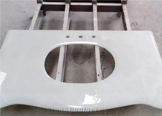 White Marble Bath Tops,China White Jade Marble Vanitytop,Pure White Countertops&Vanitytop,Bathroom Countertops&Vanity Tops,Custom Vanity Tops,White Marble Sink Tops&Bathtops