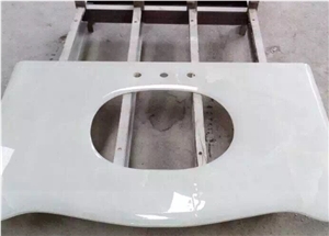 White Marble Bath Tops,China White Jade Marble Vanitytop,Pure White Countertops&Vanitytop,Bathroom Countertops&Vanity Tops,Custom Vanity Tops,White Marble Sink Tops&Bathtops