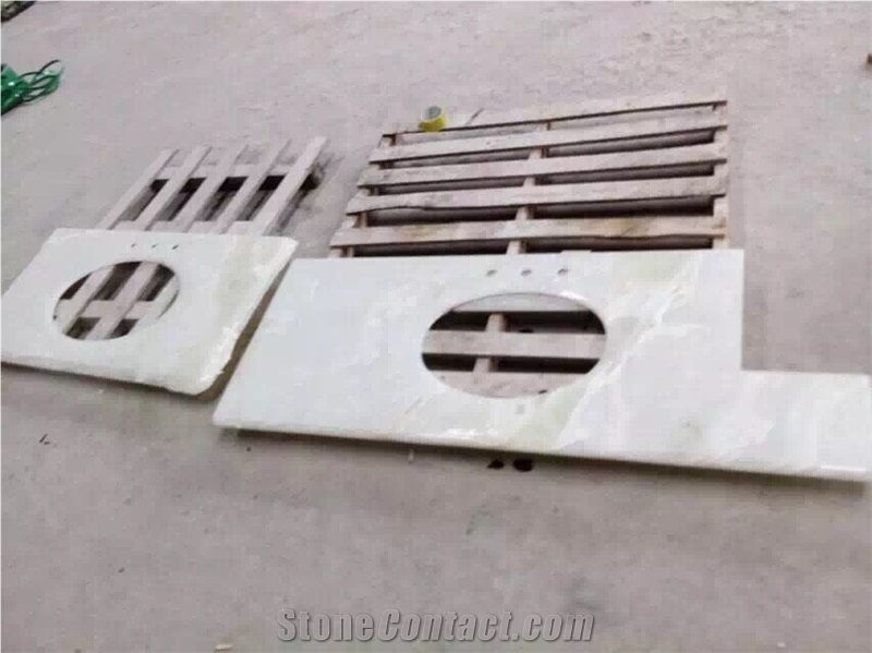 White Marble Bath Tops,China White Jade Marble Vanitytop,Pure White Countertops&Vanitytop,Bathroom Countertops&Vanity Tops,Custom Vanity Tops,White Marble Sink Tops&Bathtops