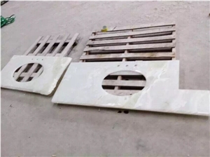 White Marble Bath Tops,China White Jade Marble Vanitytop,Pure White Countertops&Vanitytop,Bathroom Countertops&Vanity Tops,Custom Vanity Tops,White Marble Sink Tops&Bathtops
