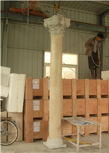 Yellow&Grey Marble Columns,Roman Columns,Polished Stone Columns,Sculptured Columns,Indoor&Outdoor Stone Columns,Ionic Columns,Chinese Cheaper Price Columns,Good Quality Columns,