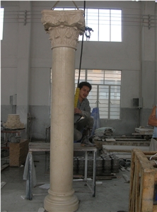 Yellow Marble Columns,Roman Columns,Chinese Natural Stone Columns,Sculptured Stone Columns,Indoor&Outdoor Columns,,Building Stone Columns,China Factory Columns,
