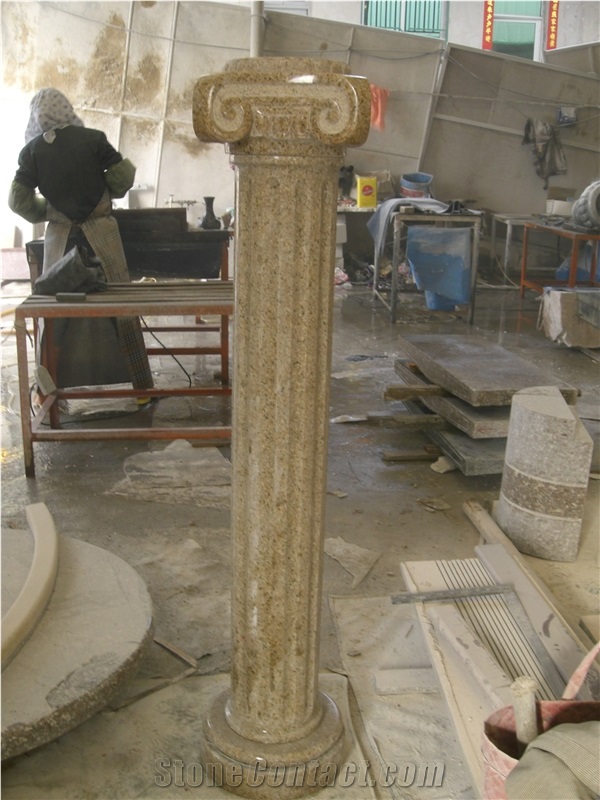 Yellow Marble Columns,Roman Columns,Chinese Natural Stone Columns,Sculptured Stone Columns,Indoor&Outdoor Columns,,Building Stone Columns,China Factory Columns,
