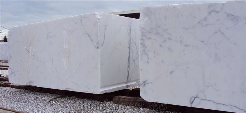 Bianco Statuario Extra Marble Blocks, White Marble Blocks Italy