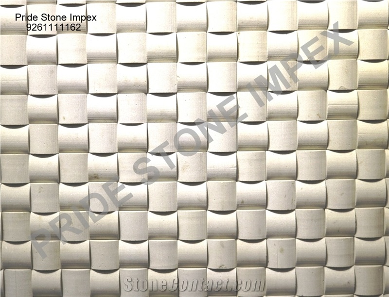 Mosaic Tile, Beige Limestone Mosaic, Wall Mosaic, Mosaic Pattern