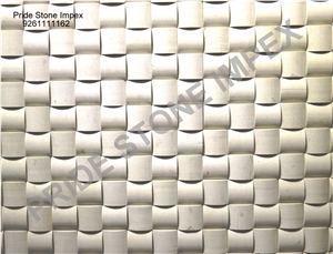 Mosaic Tile, Beige Limestone Mosaic, Wall Mosaic, Mosaic Pattern