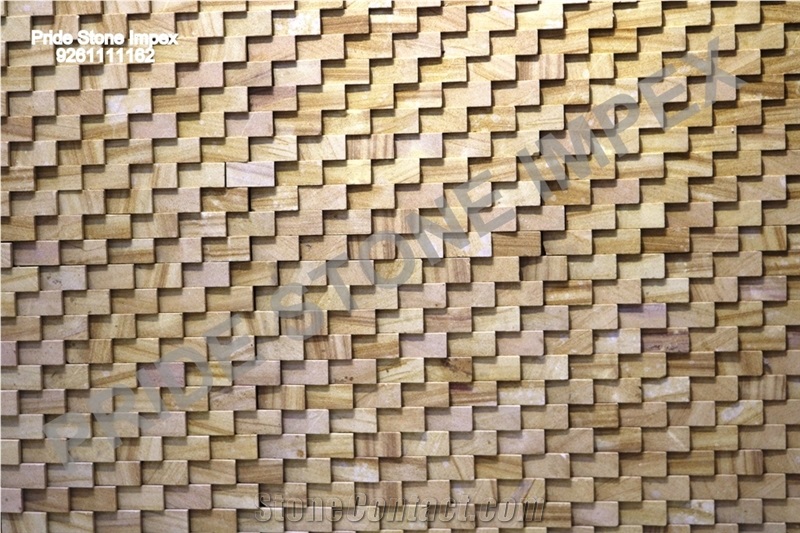 Mosaic Tile, Beige Limestone Mosaic, Wall Mosaic, Mosaic Pattern