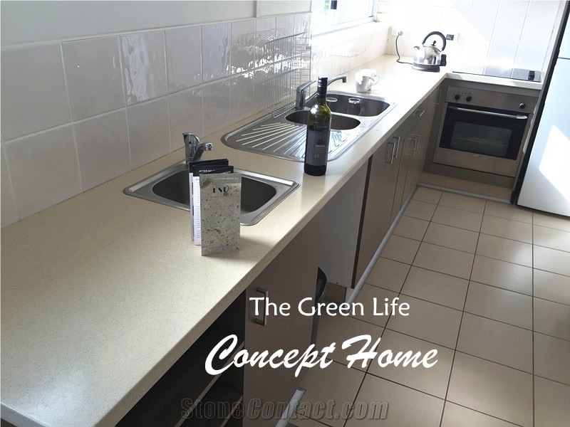 Bst Beige Quartz Stone Kitchen Countertops Surfaces Including Stain,Scratch and Water Resistance with a Variety Of Edge Profile Opotion