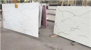 Calacatta White Manmade Artificial Marble High Gloss and Hardness 2/3cm Thick Slabs