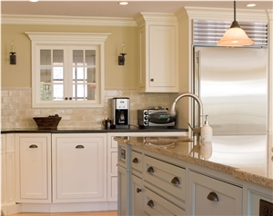 Colorful Engineered Quartz Stone Kitchen Countertop and Island Top with Polishing Quartz Surface with Scratch Resistant and Stain Resistant