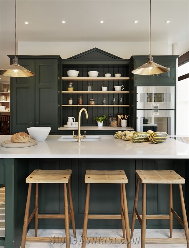 Colorful Quartz Kitchen Countertop Easy-To-Clean and Resistant to Stains,Heat and Scratches