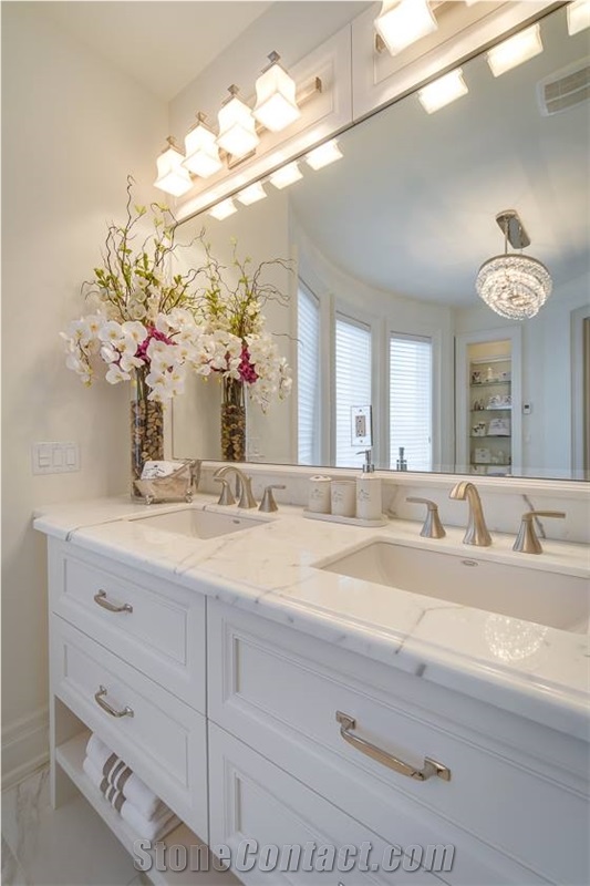 Corian Stone Custom Quartz Stone Bath Countertops Recycled Surface Without Radiation More Durable Than Granite