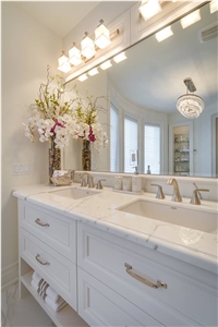 Corian Stone Custom Quartz Stone Bath Countertops Recycled Surface Without Radiation More Durable Than Granite