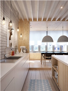 Engineered White Corian Stone Standard Sizes 126 *63 and 118 *55 with Kitchen Countertop Guaranteed Quality,Qualified for European Standards,More Durable Than Granite