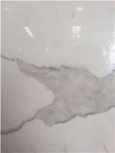 Oem Quartz Stone Service Calacatta White Manmade Marble Like Corian Stone Slab for Multifamily/Hospitality Projects