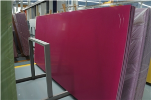 China Pure Rosy Artifical Quartz Slabs,Poblished Quartz Stone, Solid Surface Quartz