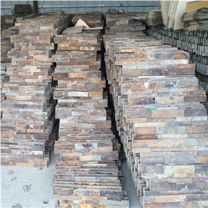 China Rust Slate Culture/Cultural Stone, Wall Cladding, Wall Cladding Stone, Corner Stone, Rusty Slate Ledge Stone