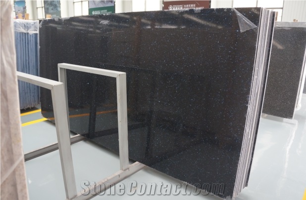 Crystal Shining Blue Quartz Slabs, Manmade Polished Quartz Stone, High Quality Quartz Slabs from China