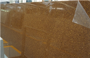 Crystal Shining Golden Quartz Stone Slab