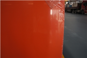 Dark Orange Quartz Slabs,China Engineered Quartz Stone,Polished Quartz Stone Slabs