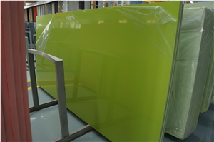 Engineered Quartz Stone Slabs, Pure Green Quartz Stone Tiles