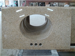 Sunset Yellow Granite Kitchen Countertops, Golden Peach,Sunset Gold,G682,Chinese Yellow Granite,Cheap Granite, Polished Tops,Golden Granite Vanity Tops