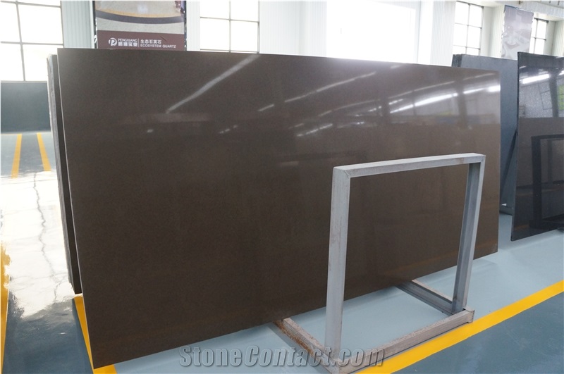 Xy3988 Moca Brown Quartz Stone Tiles & Slabs, China Quatrz Slabs, Poblished Quartz Stone Slab,Solid Surface Quartz Stone Caesarstone Stone,Engineered Stone