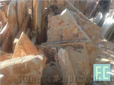 Random Stone, Hebei Rust Slate Flagstone