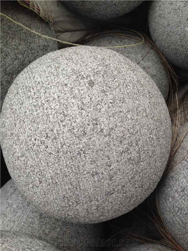 G654 Padang Dark Grey Granite Parking Stone Ball
