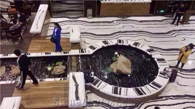 China Panda White Marble slabs & Tiles, Bianco Jade Marble Stone Panda White Stone