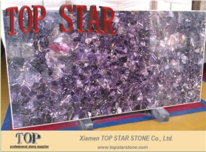Luxurious Translucent Purple Agate Purple Semiprecious Onyx Slab
