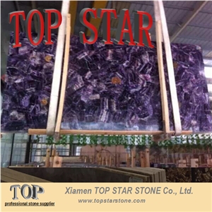 Luxurious Translucent Purple Agate Purple Semiprecious Onyx Slab