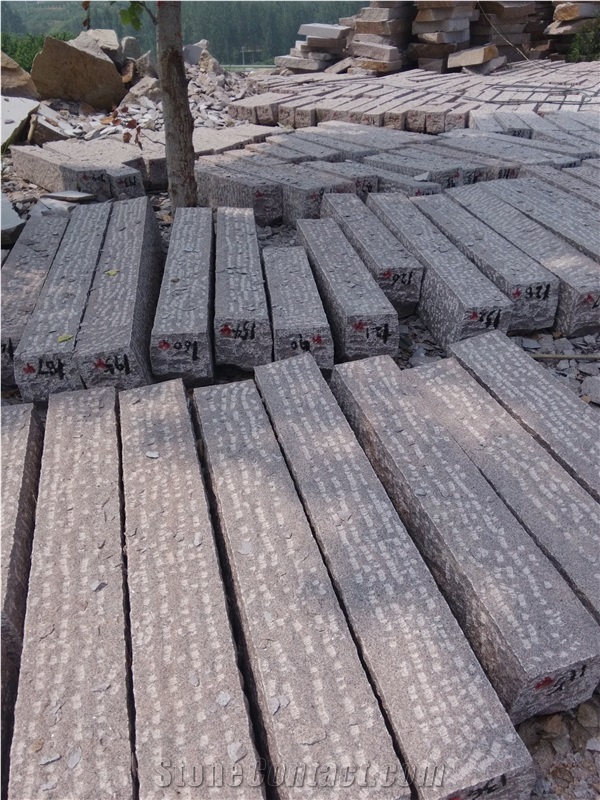 G354 Red Granite Kerbstone for Finland Market,Curbstone,Curbs,Road Side