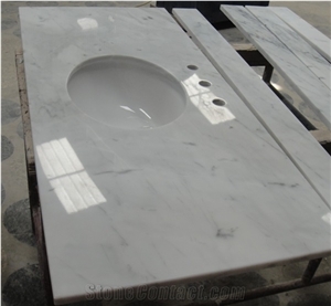 Bianco Carrara Marble Custom Vanity Tops,Italy Marble Bathroom Tops, White Marble Vanity,Carrara White Stone Vanity,Bianco Carrara Marble Bathroom Decoration, Engineered Stone Bathroom