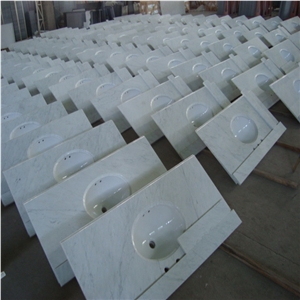 Bianco Carrara Marble Custom Vanity Tops,Italy Marble Bathroom Tops, White Marble Vanity,Carrara White Stone Vanity,Bianco Carrara Marble Bathroom Decoration, Engineered Stone Bathroom