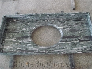 Ocean Green Bathroom Countertops, Multicolor Green Bar Top,India Green Custom Vanity Tops, Sea Green Big Slabs, Green Granite Tiles, Nice Green Color Pavings