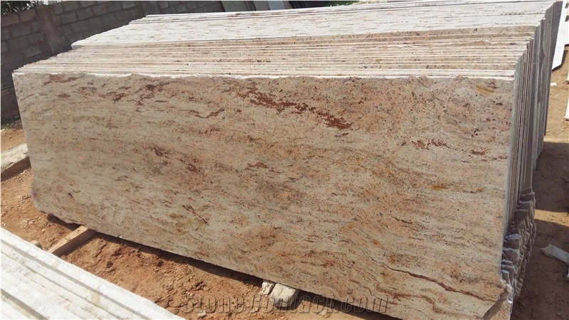 Shivakashi Gold Granite Slabs, Yellow Polished Granite Floor Tiles, Flooring