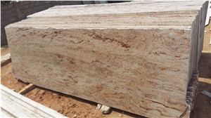 Shivakashi Gold Granite Slabs, Yellow Polished Granite Floor Tiles, Flooring