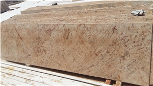 Shivakashi Gold Granite Slabs, Yellow Polished Granite Floor Tiles, Flooring